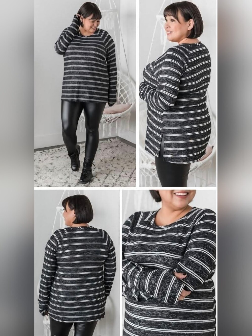 L Striped Top